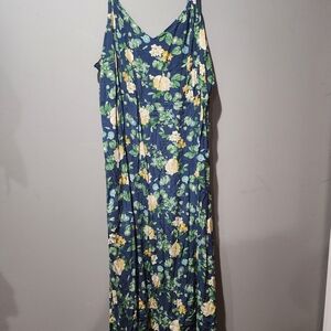 Old Navy Blue Floral Maxi Dress
